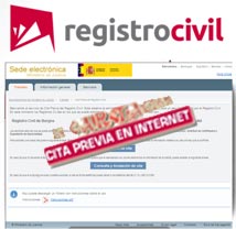 Servicio de Cita Previa del Registro Civil