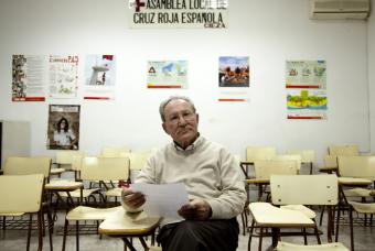 José Antonio Fernández, en la sede de la Cruz Roja en Cieza (Murcia)