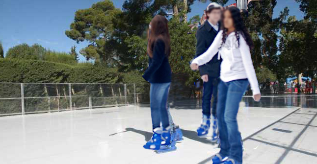 Pista de Hielo en el Parque Rafael de la Cerda en Tentegorra