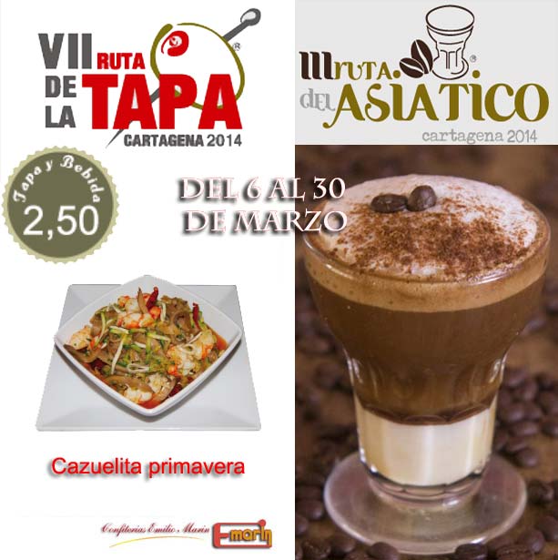 VII Ruta de la Tapa y III Ruta del Asiático de Cartagena en Confiterías Emilio Marin